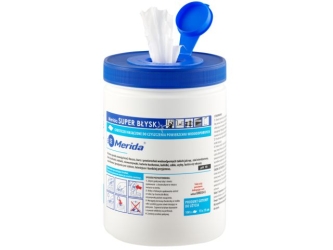 Merida Chusteczki nasączone do czyszczenia powierzchni wodoodpornych SUPER BŁYSK, tuba, rolka 15 m, 100 listków (UMU741)