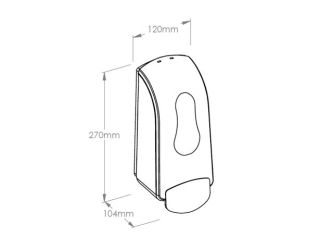 Merida Dozownik mydła w pianie ONE na jednorazowe wkłady 700 g, tworzywo ABS (DEB202) - Dozownik mydła w pianie Merida ONE na jednorazowe wkłady 700 g, tworzywo ABS