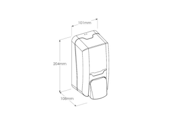 Merida Dozownik mydła w płynie HARMONY MINI, pojemność zbiornika 500 ml, tworzywo, biały transparentny (DHB102) - Dozownik mydła w płynie Merida HARMONY MINI, pojemność zbiornika 500 ml, tworzywo, biały transparentny