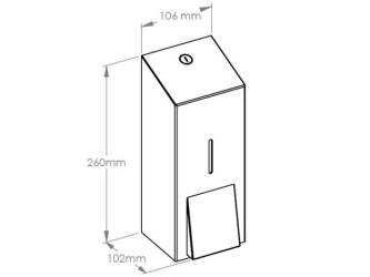 Merida Dozownik płynu dezynfekcyjnego na jednorazowe wkłady 1000 ml  STELLA, stal matowa (DSM410) - Dozownik płynu dezynfekcyjnego na jednorazowe wkłady 1000 ml Merida STELLA, stal matowa