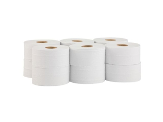 Merida Papier toaletowy CLASSIC, biały, średnica 19 cm, długość 220 m, jednowarstwowy, zgrzewka 12 szt (PKB202)