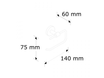 Merida Uchwyt na papier toaletowy odkryty (MHA03)