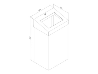 Merida Kosz na odpady otwarty STELLA, pojemność 45 l (KSP108)