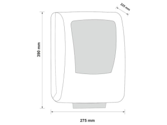 Merida Bezdotykowy automatyczny podajnik ręczników papierowych w roli AMADEUS SILKY BLACK (CAC501)