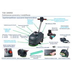 Numatic Maszyna szorująco–zbierająca, zasilana baterią litową (TTB1840NX)