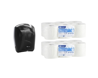 Merida Pojemnik na ręczniki w roli CENTER PULL plus 2 opakowania ręczników w roli TOP MINI