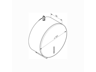 Merida Pojemnik na papier toaletowy STELLA MEGA, śr. papieru do 28 cm (BSM004)