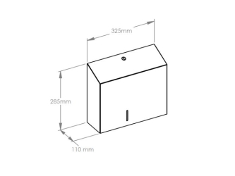 Merida Pojemnik na papier toaletowy STELLA DUO z uchwytem na resztkę rolki papieru, średnica papieru do 20 cm (BSP202)