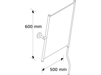 Merida Lustro uchylne w oprawie z uchwytem ułatwiającym regulację kąta nachylenia STELLA, 50 x 60 cm (LU10B)