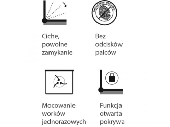 Merida Kosz prostokątny CUBE, pojemność 30 l, stal matowa (KIM423)