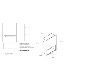 Merida Wnękowy pojemnik na ręczniki papierowe DRAGON, stal matowa (AWM160)