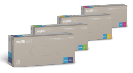 Rękawice EASYCARE NITRILE LONG , niebieskie S, 100 szt (RCLS)