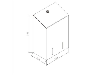Merida Pojemnik na papier toaletowy w listkach STELLA, pojemność do 900 szt. (BSM403)
