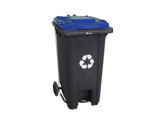 Merida Kosz na odpady SZARY, na kółkach, otwierany przyciskiem pedałowym, bez pokrywy, pojemność 240L (KJS413)