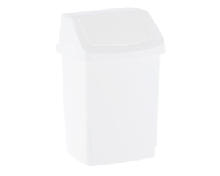 Merida Kosz na odpady z uchylną pokrywą z tworzywa sztucznego, kolor BIAŁY, pojemność 9L (B8A)