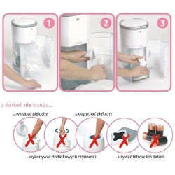 KORBELL Kosz na zużyte pieluchy, pojemność 16L (M250DS)