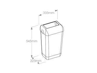 Merida Kosz otwarty wiszący  HARMONY,, tworzywo, biały transparentny, pojemność 23L (KHB101) - Kosz otwarty wiszący Merida HARMONY, pojemność 23 l, tworzywo, biały transparentny
