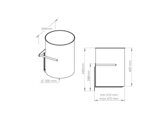 Merida Kosz podblatowy regulowany STELLA, pojemność 30L (KWM101)