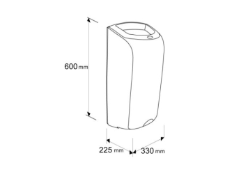 Merida Kosz otwarty wiszący  TOP, tworzywo ABS, biały, pojemność 40L (KTS101)