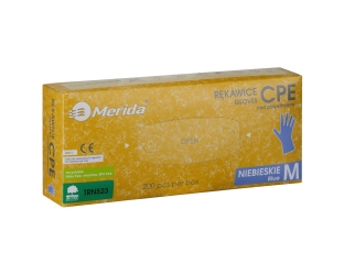 Merida Rękawice hybrydowe antypoślizgowe niebieskie, opakowanie 200 szt., rozmiar M (TRN523)