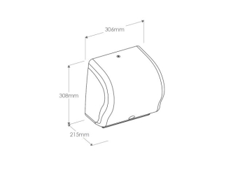 Merida Automatyczny bezdotykowy podajnik ręczników papierowych w rolach LUX SENSOR CUT AUTOMATIC MAXI, tworzywo ABS, biały (CJB503) - Automatyczny bezdotykowy podajnik ręczników papierowych w rolach Merida LUX SENSOR CUT AUTOMATIC MAXI, tworzywo ABS, biały