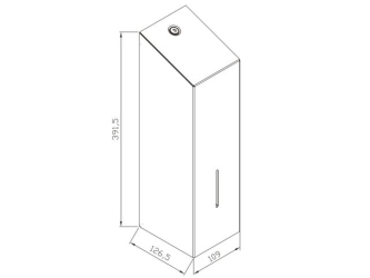 Merida Pojemnik na papier toaletowy w listkach STELLA, pojemność do 675 szt. (BSM402)