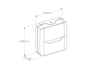 Merida Pojemnik na ręczniki składane  HARMONY SLIM, tworzywo, biały transparentny (AHB102) - Pojemnik na ręczniki składane Merida HARMONY SLIM, tworzywo, biały transparentny